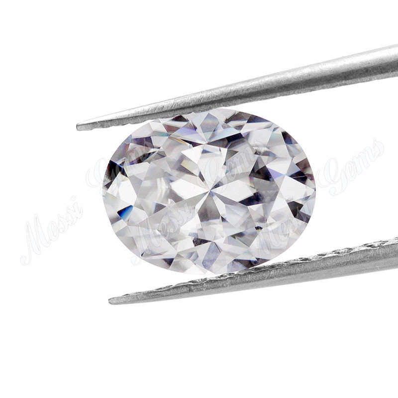 느슨한 도매 def 무색 vvs 타원형 5.5x8mm 1캐럿 가격 모아사나이트