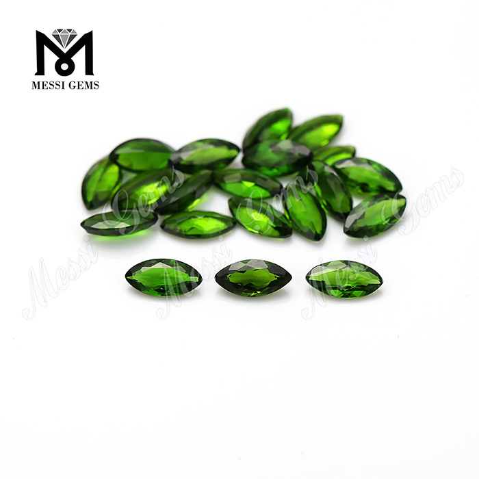 High quality marquise shape 3x6mm loose gemstone natural chrome diopside