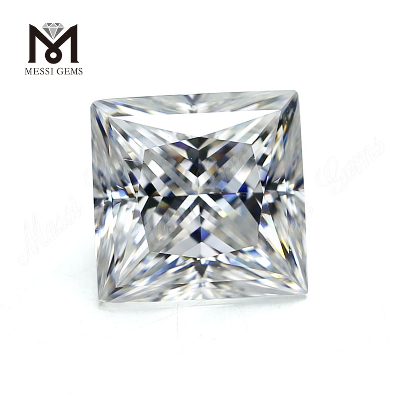 wholesale near colorless white princess cut moissanite diamond