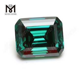 Emerald cut Green moissanite diamond Lab created Loose gemstones Octagon