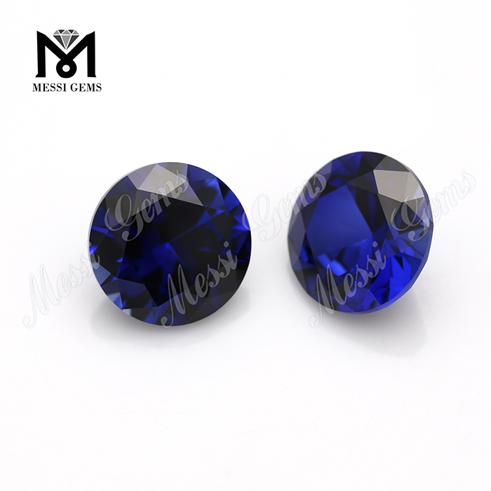 AAA Round 34# Sapphire Blue Corundum Synthetic Ruby Stones Price