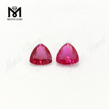 Wuzhou Wholesale Trillion Cut Synthetic Corundum 5 Ruby Stones