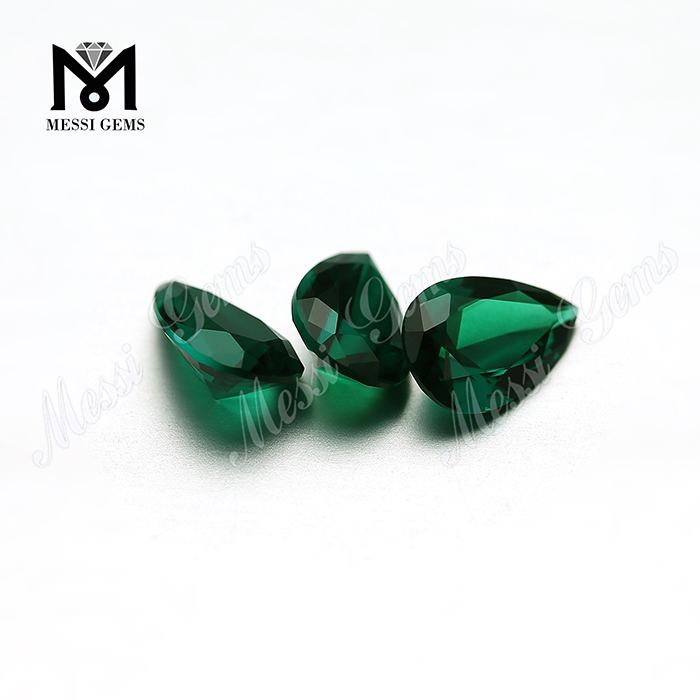 Lab Created Emerald Gemstone 6x9 Pear Shape Green Emerald for Ring
