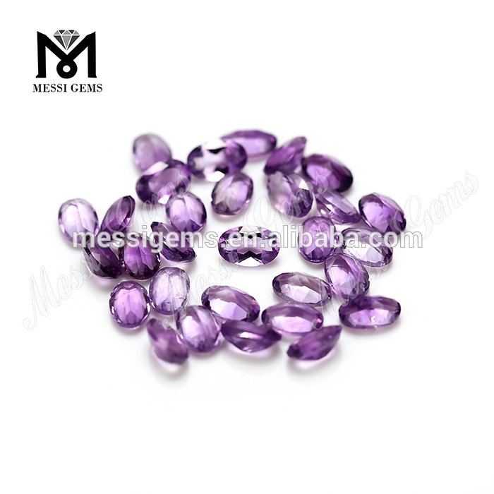 Oval 4x6mm natural wholesale loose Amethyst Crystal Stone