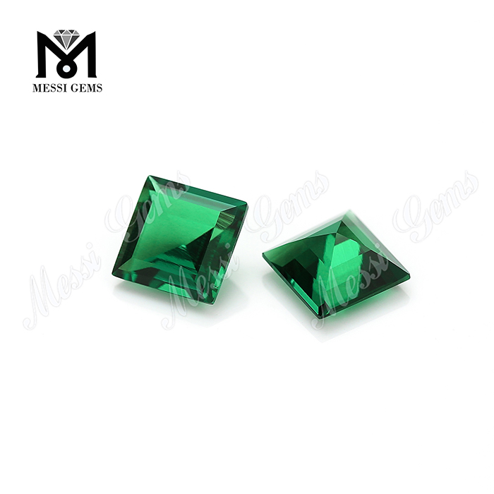 lab reated synthetic green emerald gemstones