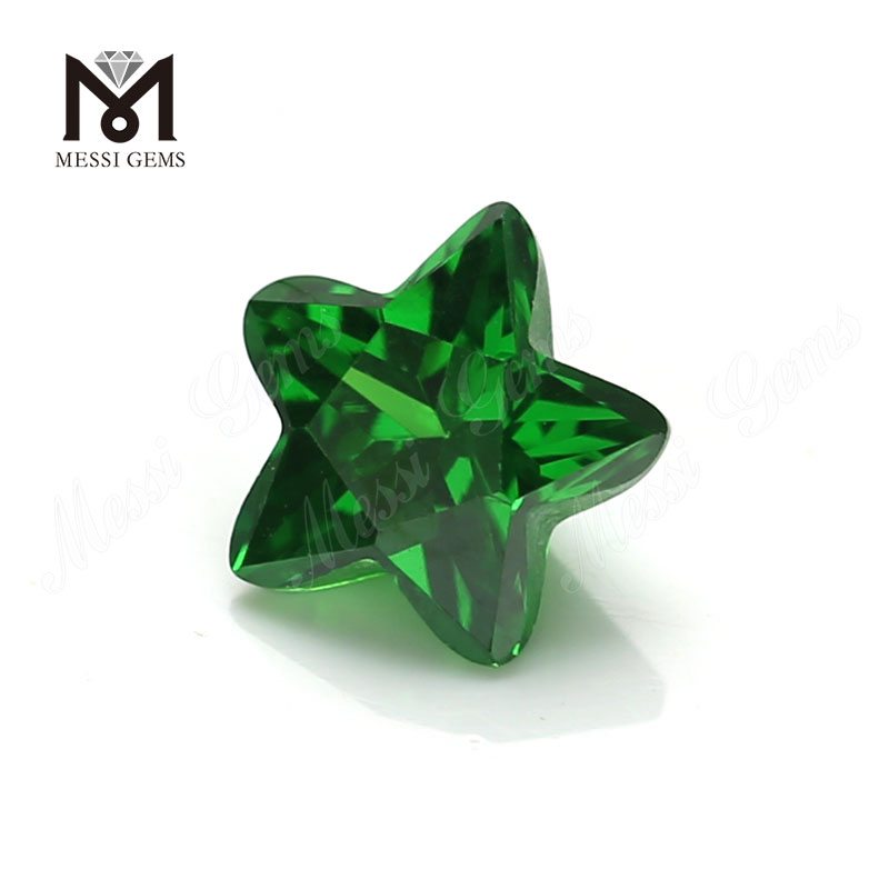 Synthetic Star Cut 9x9mm Green Cubic Zirconia CZ Gemstone Price