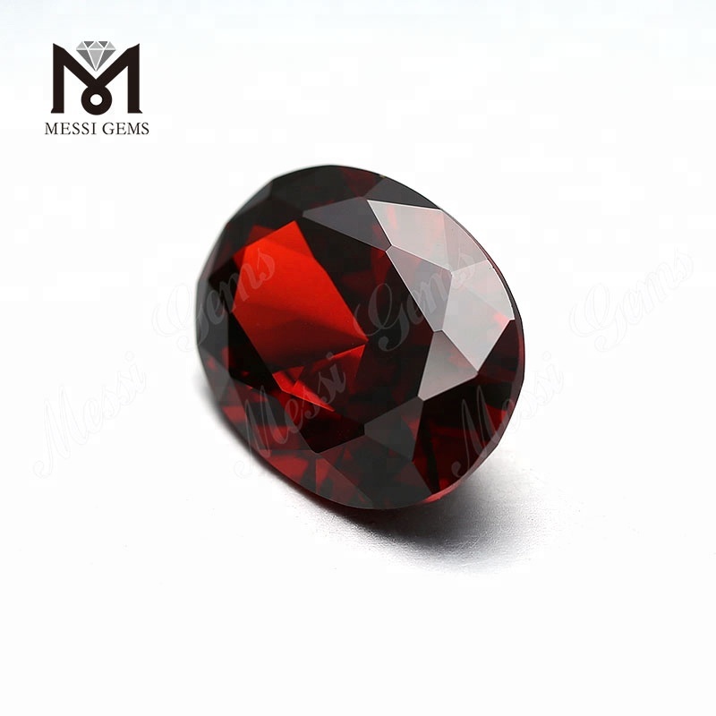 Wholesale Garnet CZ Oval Faceted 10 x 12 mm loose Cubic Zirconia Gemstone