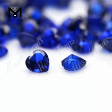 6x6mm heart cut synthetic 112# blue sapphire spinel stone