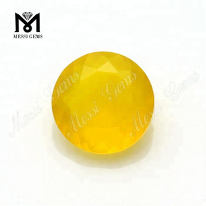 8mm round natural yellow agate loose gemstone