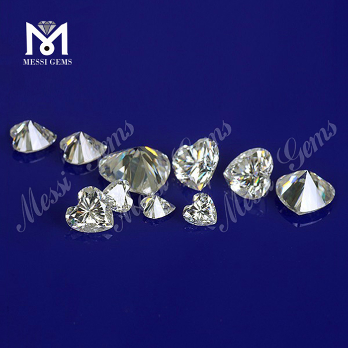 Top Machine Cut Clear White moissanite diamond Stone Heart Loose Moissanites