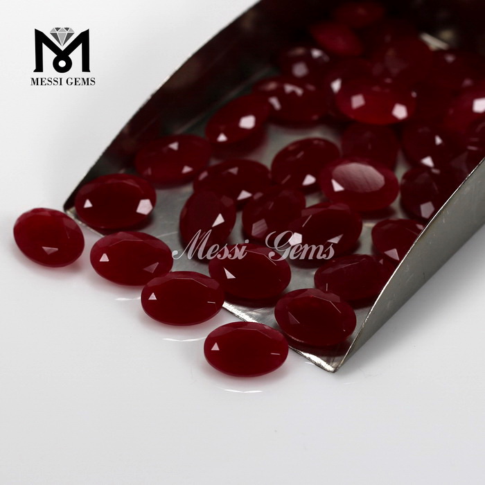 Oval 10 X 14 MM Gemstone Sina Red Jade