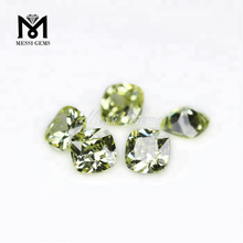 Pierre de zircone cubique en vrac, péridot coupé en coussin, 4x4mm, prix d'usine en Stock