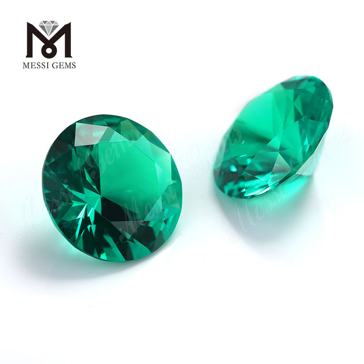 Lab Created Emerald Round Brillianit Cut Colombia Emerald Stone Price