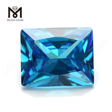 Pierres cz aigue-marine coup&eacute;es en baguette, 9x11mm, fabriqu&eacute;es en laboratoire, &agrave; vendre