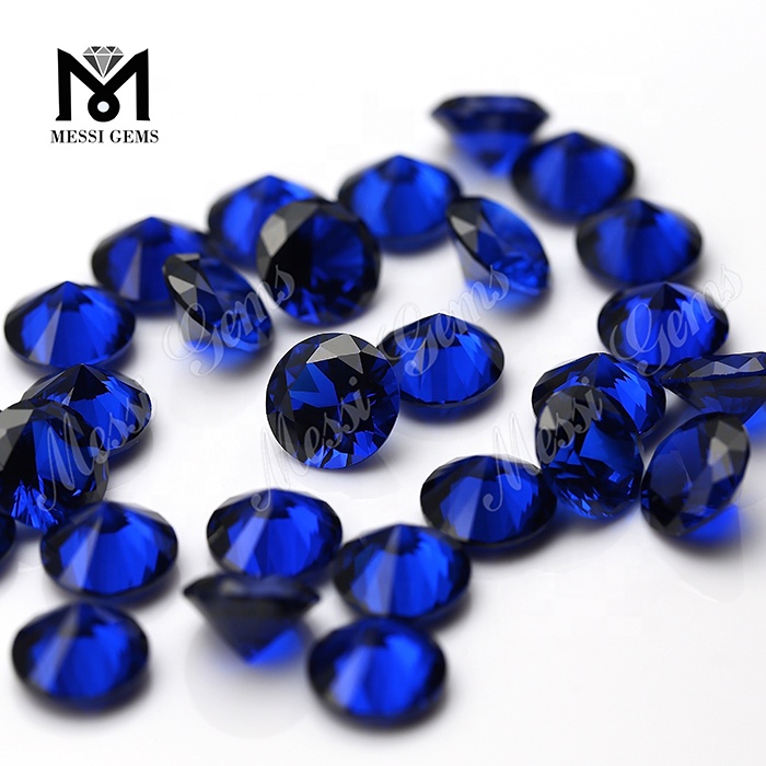Wholesale Machine Cut Round 1.25mm 112# Synthetic Blue Spinel Gemstone