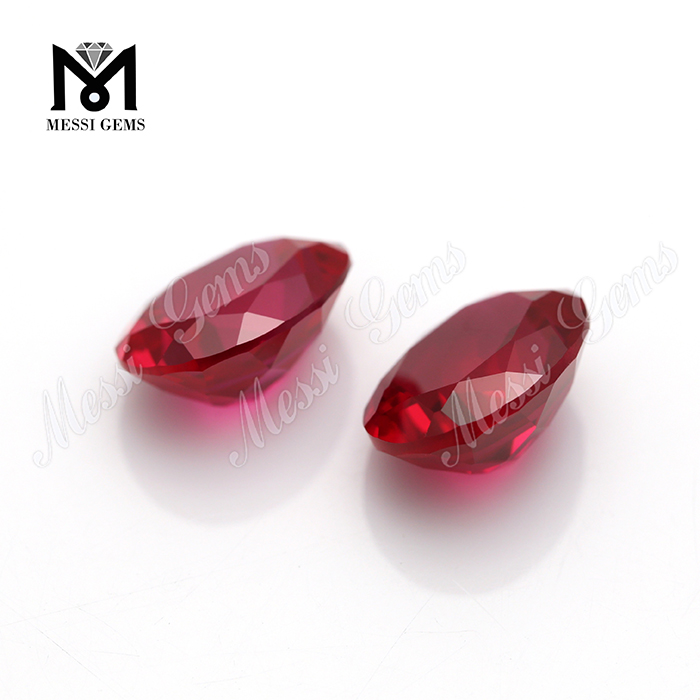 Free Sample 10x12mm Oval 5# Synthetic Pigeon Blood Red Ruby