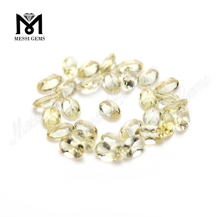 Factory wholesale natural lemon quartz oval cut loose gemstone
