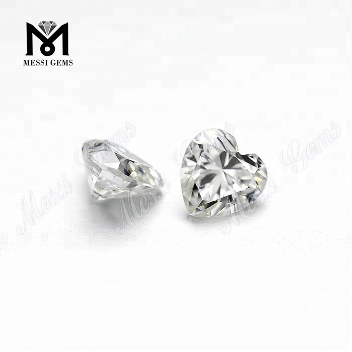 VVS Heart Cut Clear Lab Gemstones Moissanites Certified