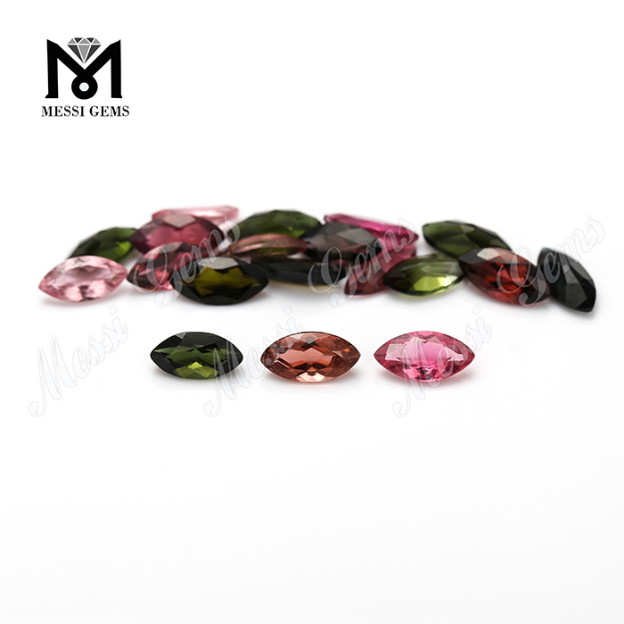 Top machine cut gemstone marquise shape natural tourmaline stone
