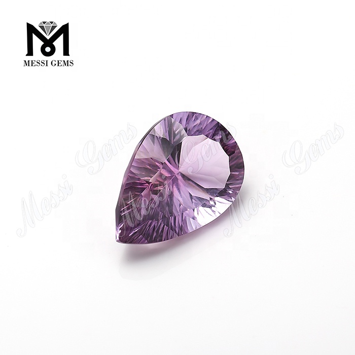 Wuzhou factory concave cut amethyst quartz loose gemstone