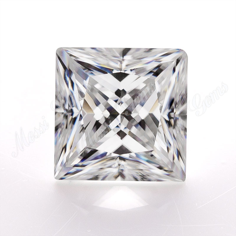 square princess cut loose stone moissanite diamond