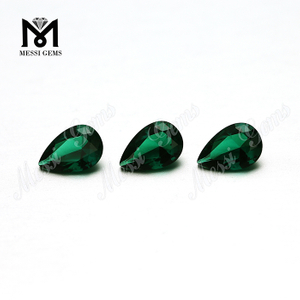 Lab Created Emerald Gemstone 6x9 Pear Shape Green Emerald for Ring