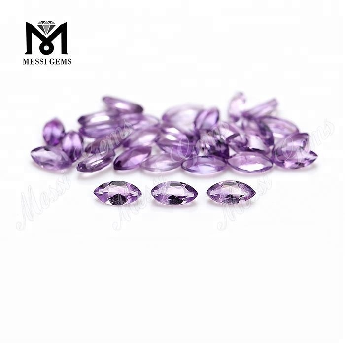 Wholesale natural 5x2.5mm marquise cut loose amethyst gemstone price