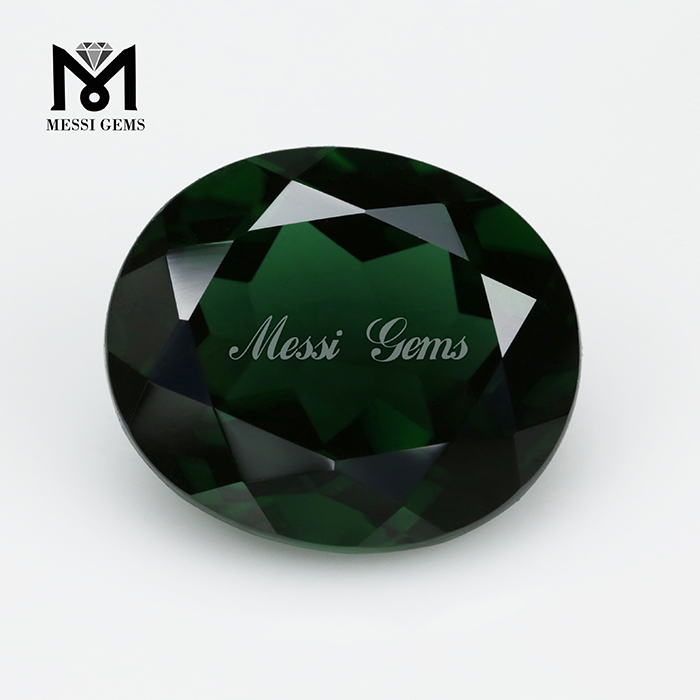 Big Size Gemstones Oval Shape 12 x 14 Glass Nanosital Gemstone