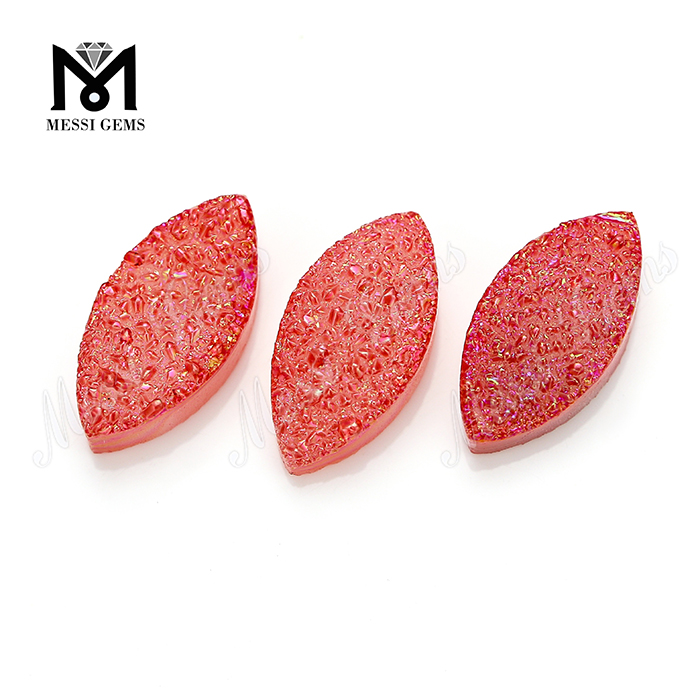 red marquise shapes real druzy diy jewelry drusy stones