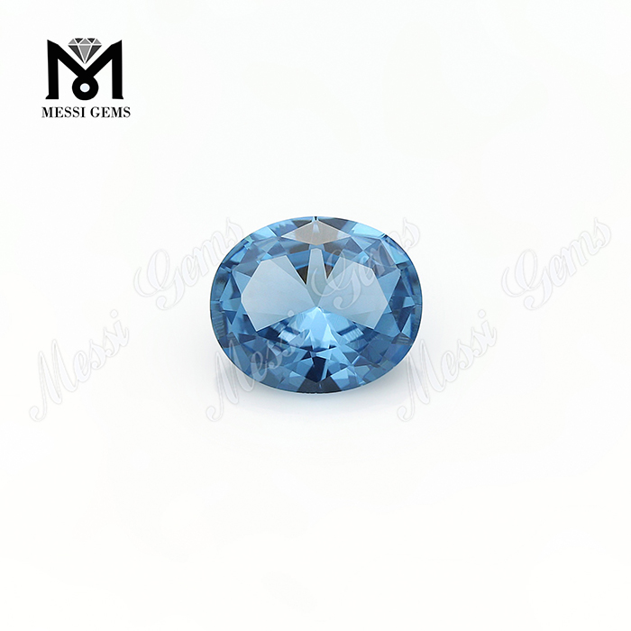 Synthetic 10x12mm oval cut 106# blue spinel stone synthetic spinel gemstones price