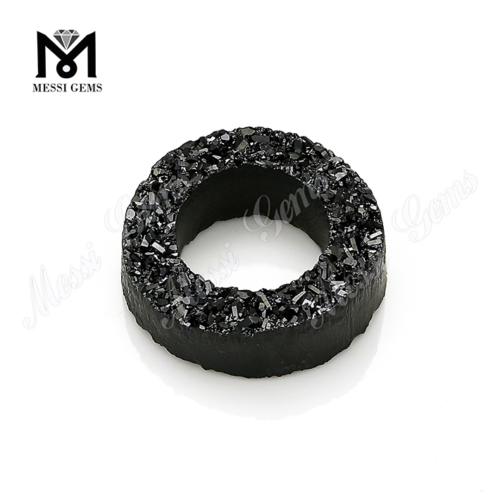 Tyre Shape Druzy Stone Black Druzy Stones Wholesale Price