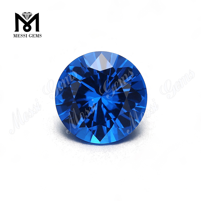 Round brilliant cut 10mm blue nano stone synthetic nano gemstone