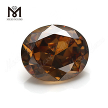 Løs cz oval facetteret 12 x 14 mm kaffe kubik zirconia stenpris