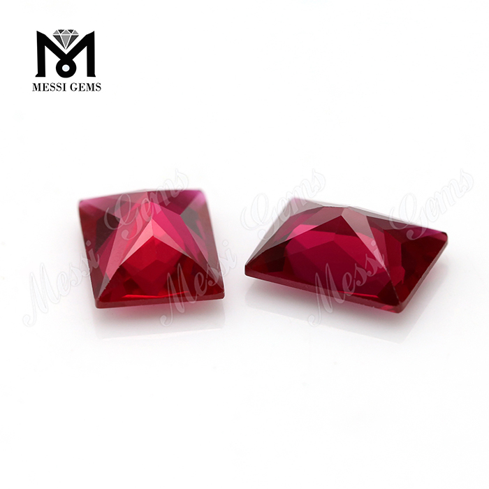 Factory Price Baguette Cut 8# Synthetic Ruby Corundum Loose Gemstone