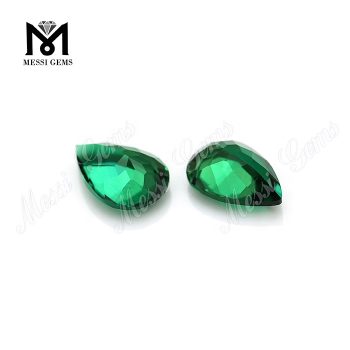 Loose Lab Created Emerald Pear Cut Synthetic Emerald Stone Price