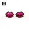Wholesale factory price lip shape 4x6mm synthetic red ruby stone
