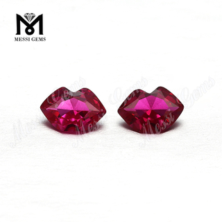 Engros fabrikspris l&aelig;beform 4x6mm syntetisk r&oslash;d rubinsten