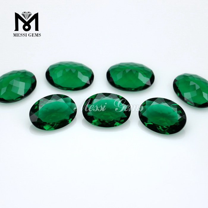 Wholesale 13x18 oval glass gemstone rhodolite glass stones for jewelry