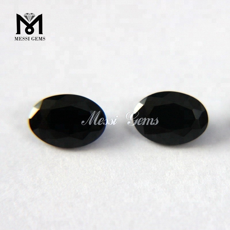 Wholesale Oval Cut 5*7 mm Black Agate Onyx Stone