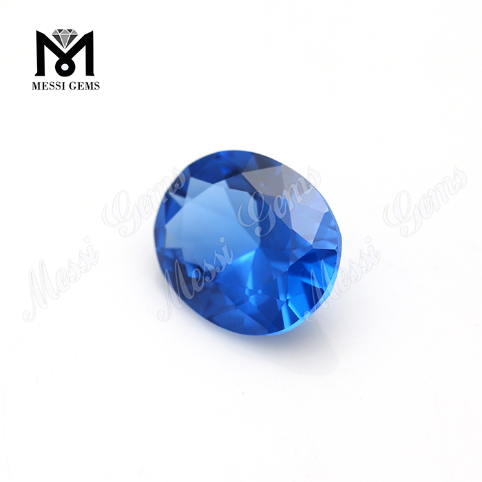 Oval Shape 9x11mm Machine Cut Synthetic 120# Blue Spinel Stone