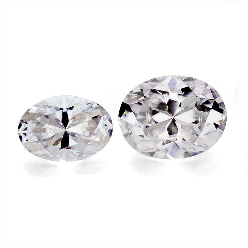 8*10mm 2.5ct White oval cut color play or fire Moissanite for jewelry