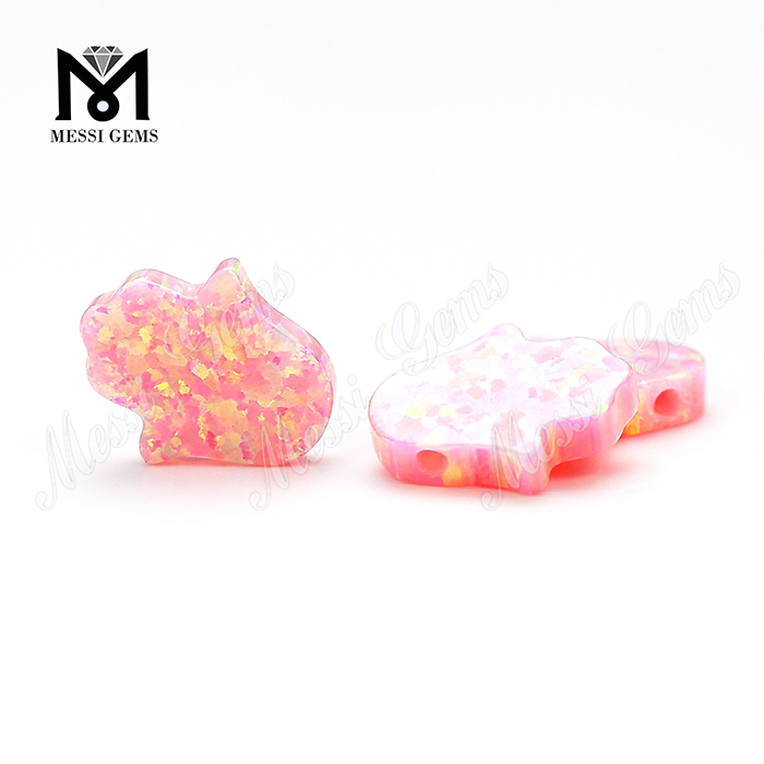 Engrospris syntetisk opal sten 10x14 brand opal hamsa