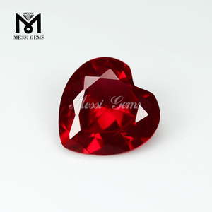 Loose Gemstone synthetic ruby heart shape factory ruby prices