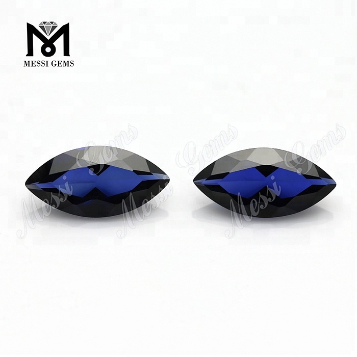Factory price 34# marquise blue sapphire corundum gemstone