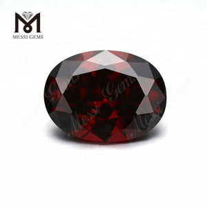 Wholesale Garnet CZ Oval Faceted 10 x 12 mm loose Cubic Zirconia Gemstone