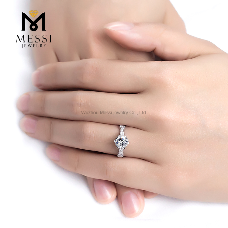 Vvs White Moissanite Ring 1ct Moissanite Wedding Ring For Women
