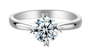 Messi Gems 1 carat D color moissanite diamond wedding 925 sterling silver rings for women 