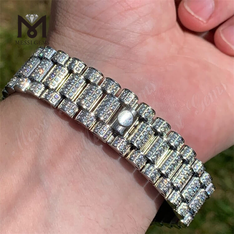 Custom Luxury Womens Moissanite Diamond Watch