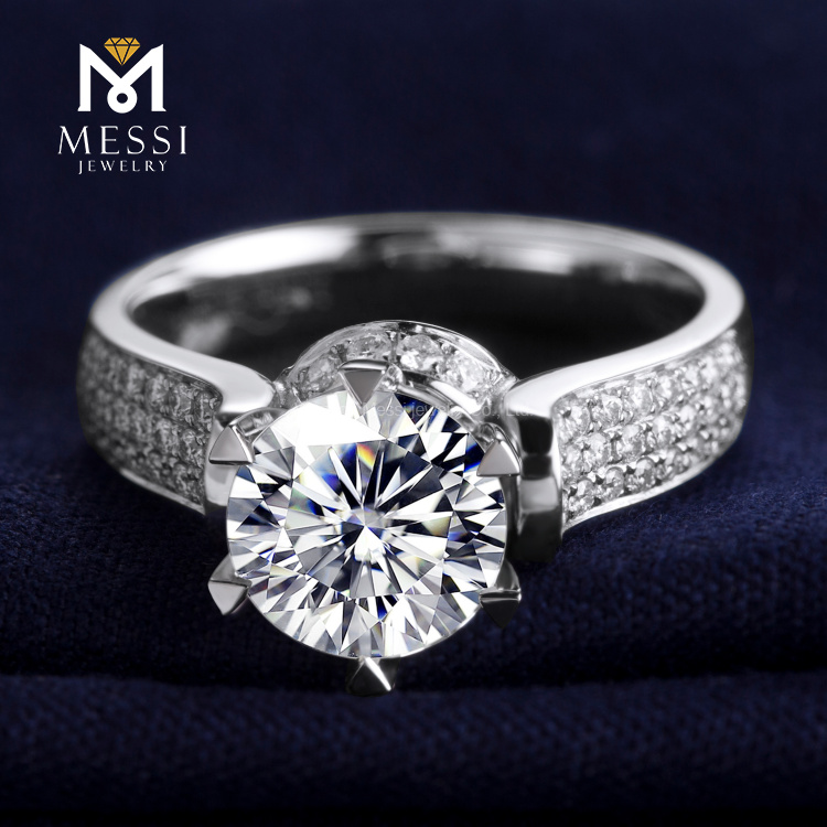 1.5 Carat DEF cvd synthetic diamond rings 14k 18k white gold engagement wedding diamond ring
