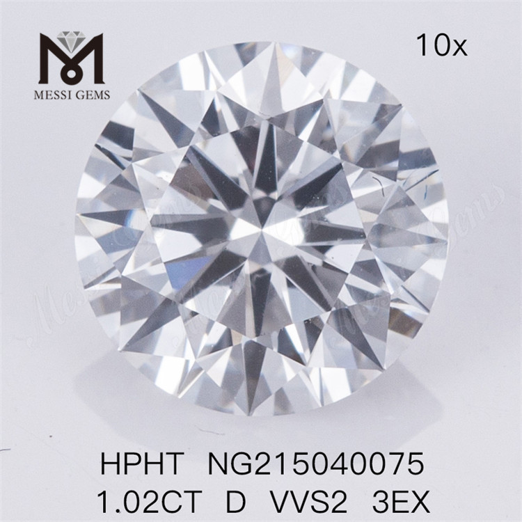 1.02CT HPHT D VVS2 3EX RD Lab Diamonds
